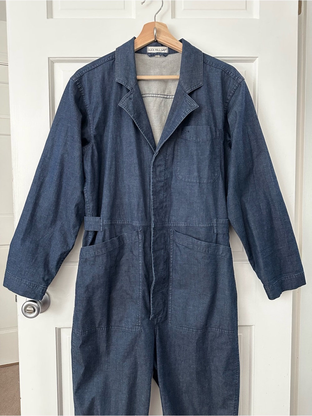 ALEX MILL Indigo Women’s Standard Jumpsuit Dark Blue Indigo Cotton Size S - Picture 4 of 16